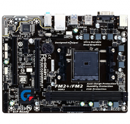 Материнская плата Gigabyte GA-F2A68HM-S1 Soc-FM2+ AMD A68H 2xDDR3 mATX AC`97 8ch(7.1) GbLAN RAID+VGA